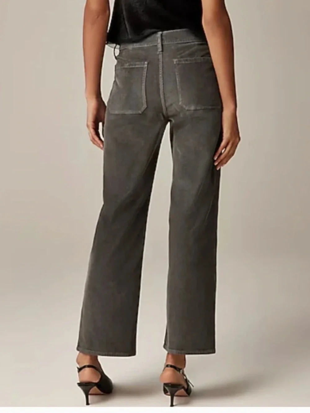 J. Crew Sailer Slime- Wide Leg Corduroy Charcoal pants size 30